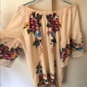 Off the shoulder floral dress